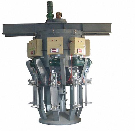 rotary cement valve sack packaging machine ,multiple mouth cement packing machine