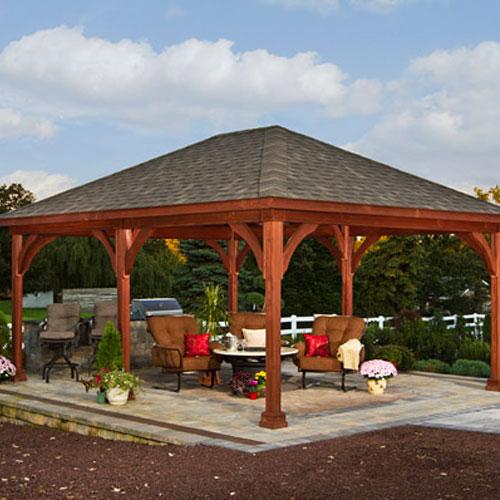 wooden outdoor gazebo