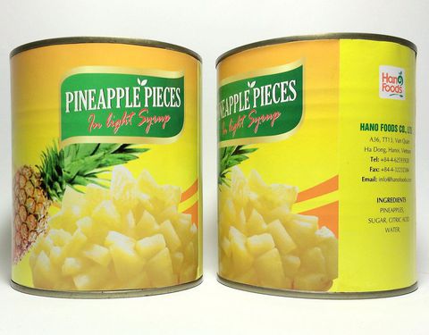 Canned Pineapple In Syrup With The