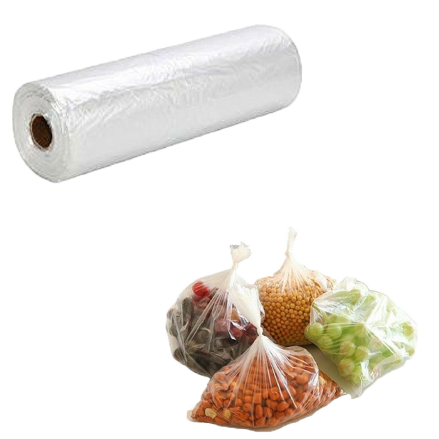 FLAT PLASTIC BAGS ON ROLL