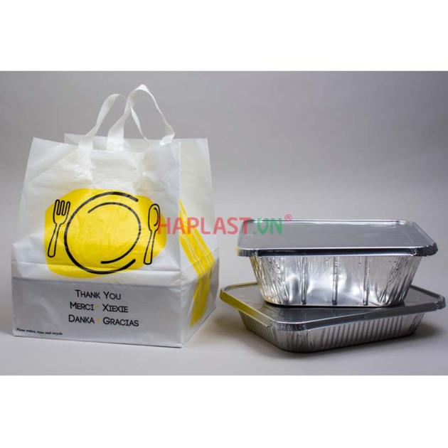 PLASTIC CATERING BAGS WITH SOFT LOOP