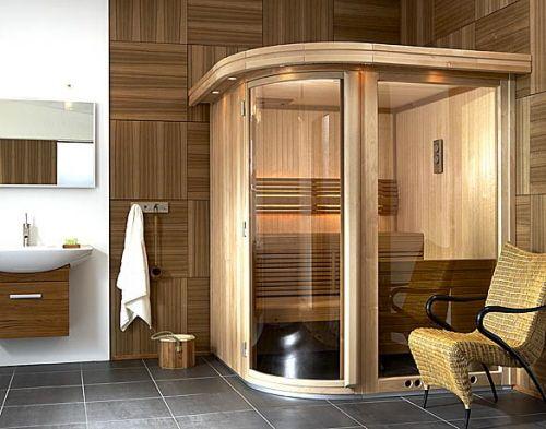 wood home steam sauna room