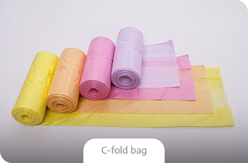 C Fold Plastic Bags On Roll
