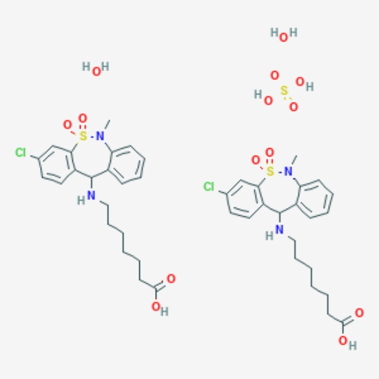C A S : 1224690-84-9 Tianeptine Hemisulfate Monohydrate (THM) / Tianeptine Sulfate;Tianeptine-D4