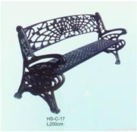 cast iron table and bench