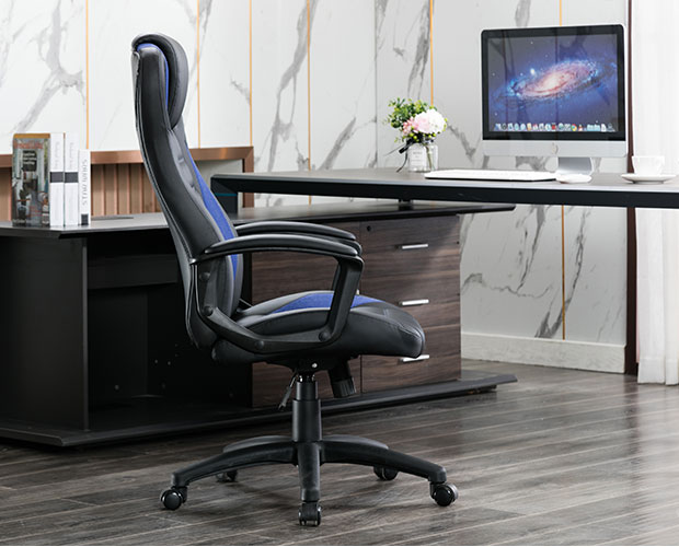 Custom Black Pu Leather Ergonomic Office Chair Bulk For Sale