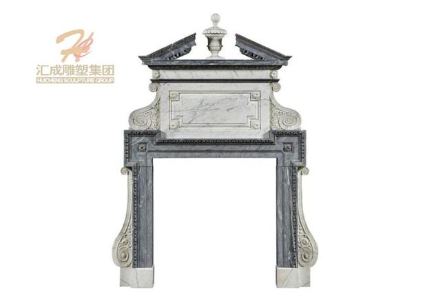 Hand Carved Black Marble Door Frame Surround