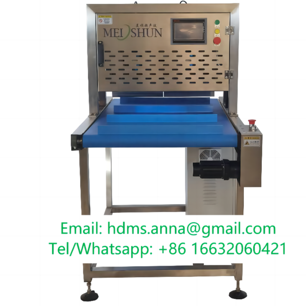 High efficient continuous ultrasonic cutting tool for fresh sticky cake