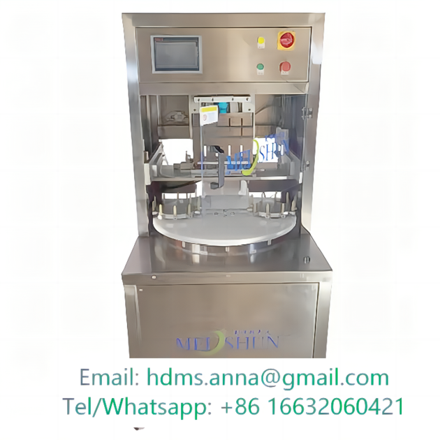 Ultrasonic double round cake cutting with paper inserting machine