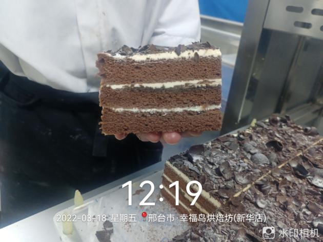 Ultrasonic Neatly Cut Chocolate Butter Cake