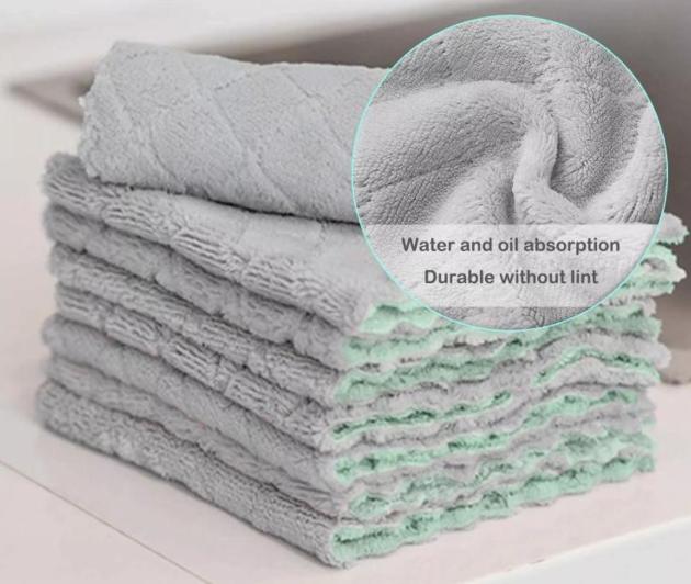 Micro Fiber Cleaning Dish Towels for House Kitchen Towel Microfiber Glass Cleaning Cloths