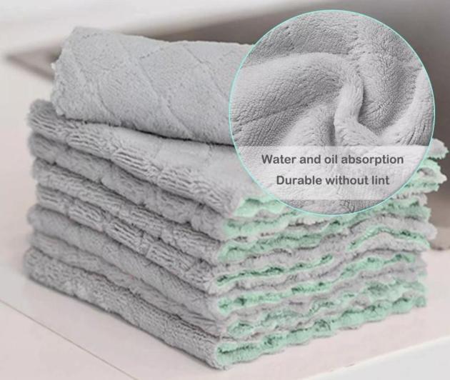 Micro Fiber Cleaning Dish Towels for House Kitchen Towel Microfiber Glass Cleaning Cloths
