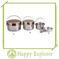 3pcs Stainless Steel  Camping Cookware (A-SP-0101)