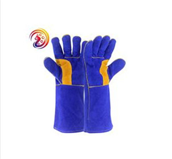 cow split leather weld baking grill hand protection Gloves/Oven Mitts