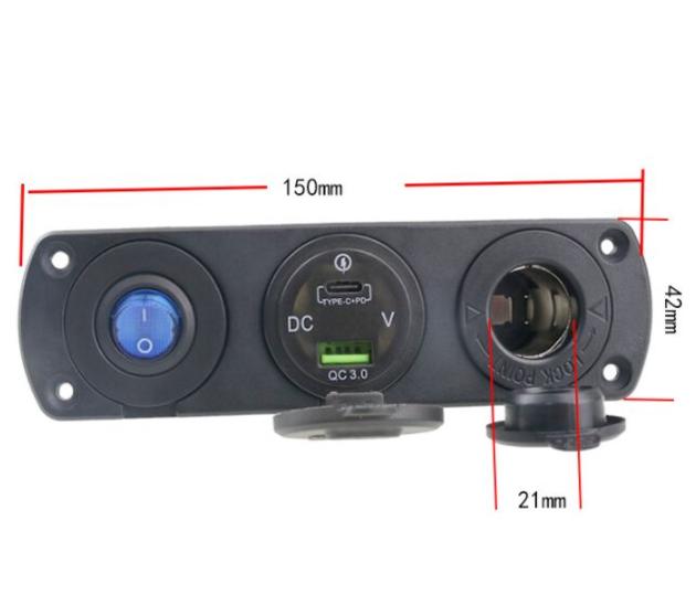 PD QC3 0 12v Dual Usb