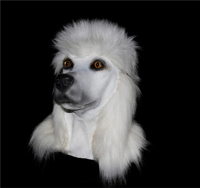 Hot-selling Poodle Cosplay Animal Mask Carnival Costume Head Latex Dog Mask for Party 