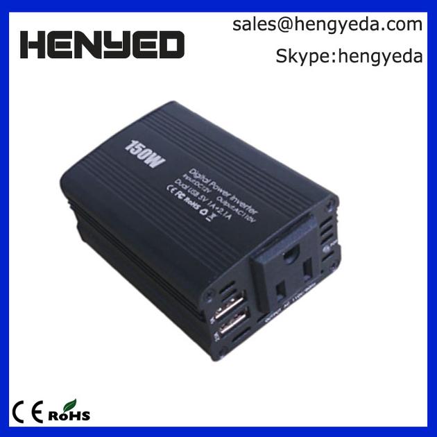150W Car power inverter with dual USB socket 2.1A+1A