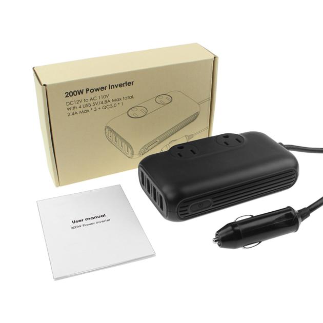160W Car Power Inverter 18W QC3