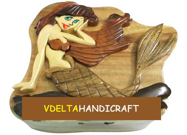 Wood Marquetry Puzzle Boxes