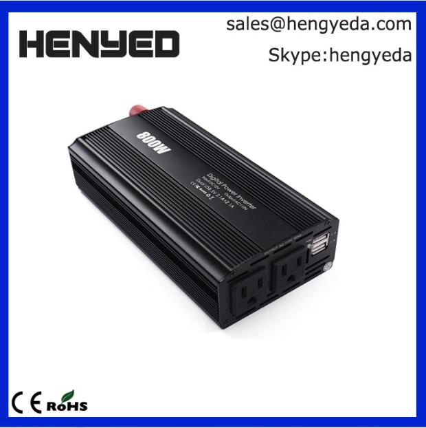 800W DC 12V to AC 110V car power inverter use for in-car use/ powers up notebook/laptop/DVD player/d