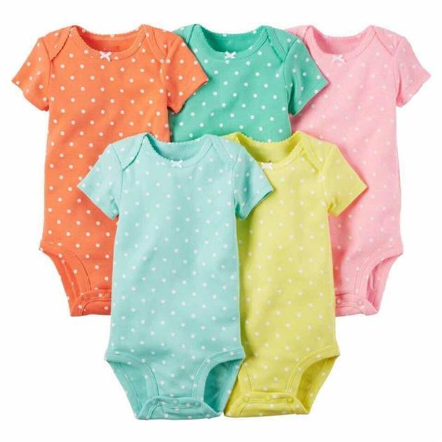 Short sleeved baby romper suits