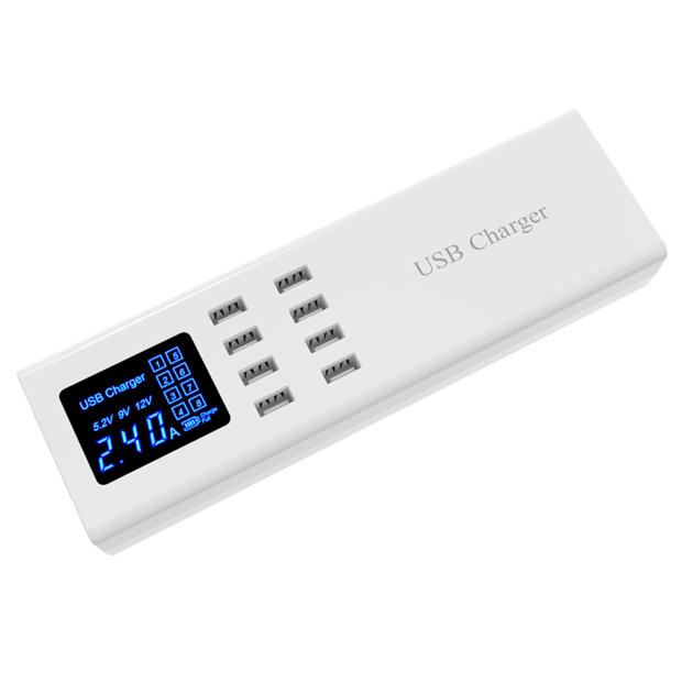 5V 5A 25W 8 USB Port Multifunctional usb charger with lcd display