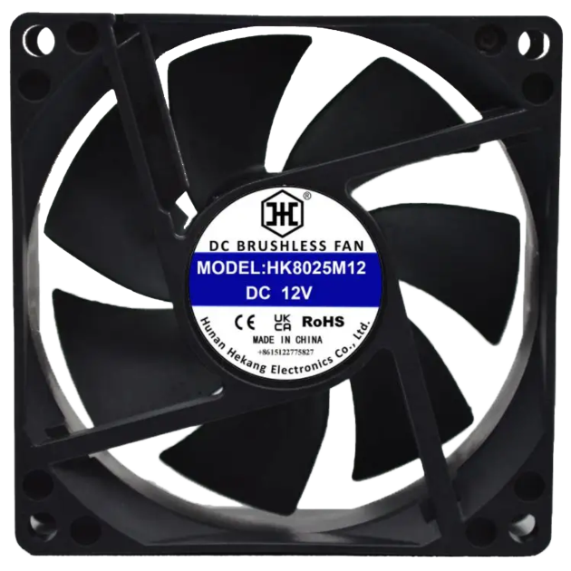 HK 8025 DC 12V Ball Bearing Axial  Brushless Fan