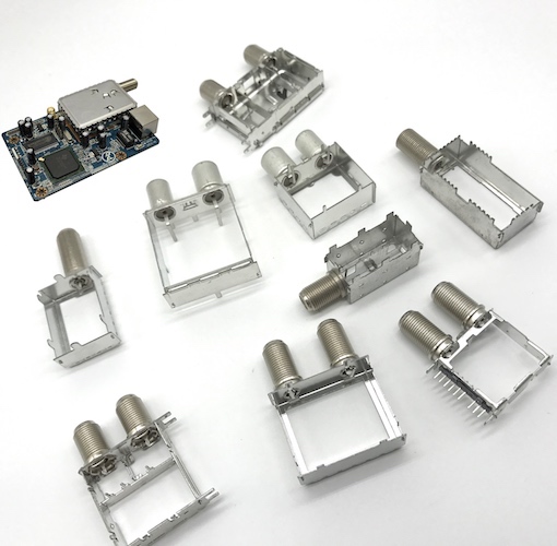 shielding with adhesive strips