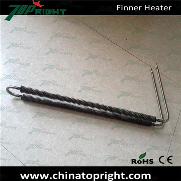 finned tubular heating element for furance and oven