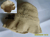 hemp hat with Brim by handmade crocheting