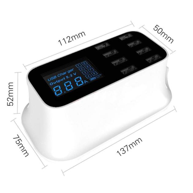 LCD Display 8 Port USB Fast