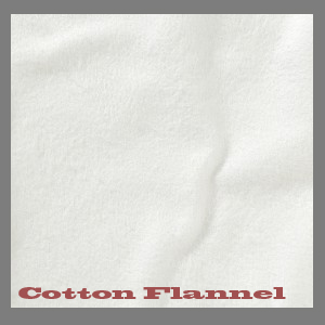 White cotton flannel