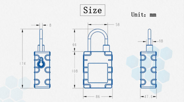 G300N GPS Tracker Padlock Smart Electronic