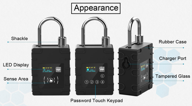 G300N GPS Tracker Padlock Smart Electronic