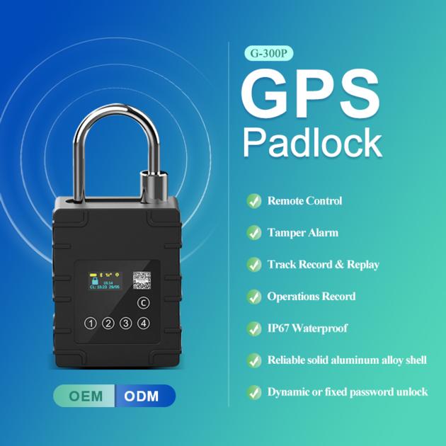 G300P Touch Keyboard Password Waterproof Aluminum Alloy Remote Control GPS Padlock Smart E Lock