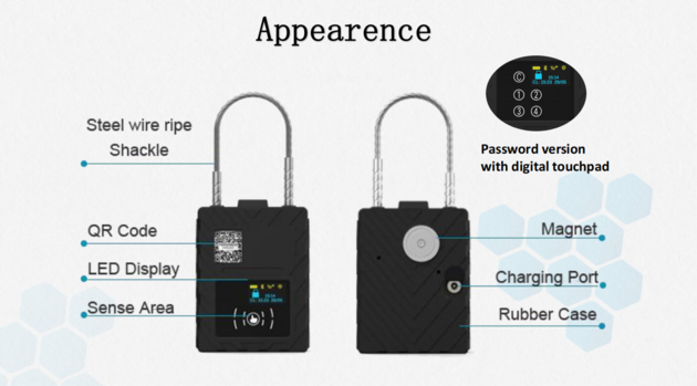 G360P Touch Keyboard Password Smart Eseal