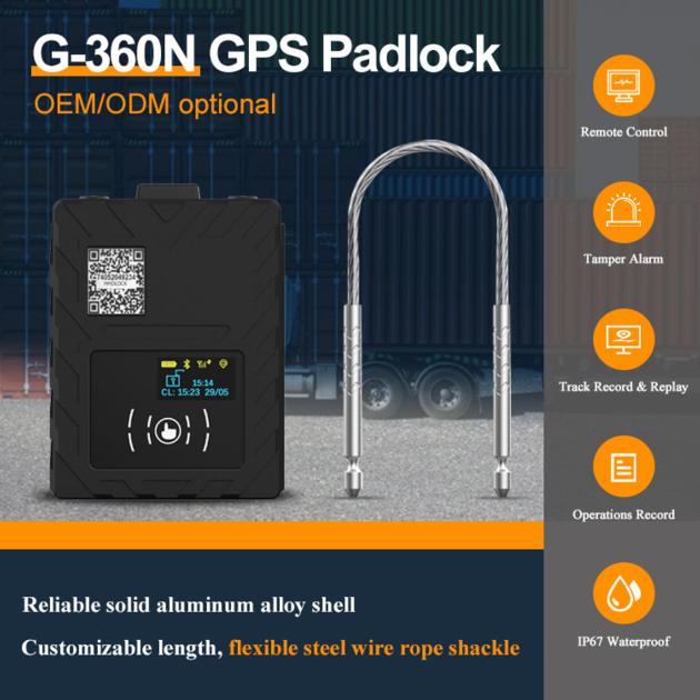 G360N GPS Tracker Padlock Smart Electronic Eseal Lock