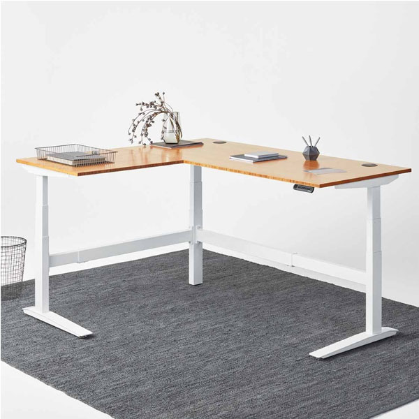 Three Motor Automatic Height Adjustable Standing Desk With Three Legs