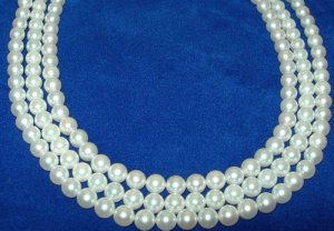 White round 7-7.5mm akoya pearl strands wholesale