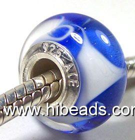 Pandora Glass Beads Murano style with single silver core