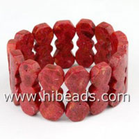 Exquisite red coral bracelet intriguing irregular beads