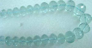 Natural crystal beads blue gemstone strand tower shape