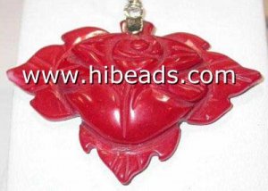 delicate carved coral pendant flower shape for sale