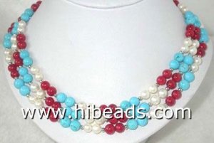 8mm red coral necklace 17