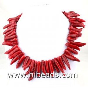 12*35mm red coral necklace 17