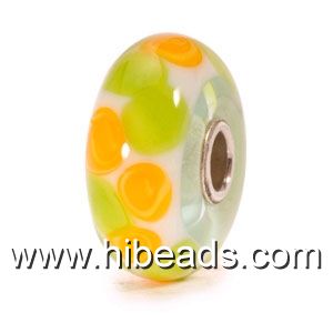 glass beads with single sterling silver core