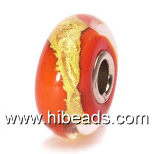 Lampwork glass beads with sterling silver core wholesale