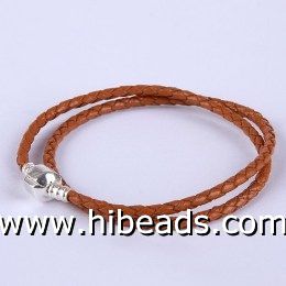 Beautiful red leather chain fit Pandora style jewelry