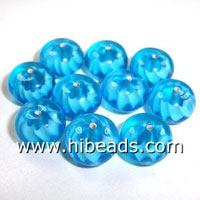 Blue fancy lampwork glass beads with core wholesale