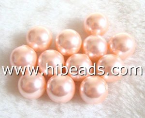 Wholesale half drilled pink south sea shell pearl beads
